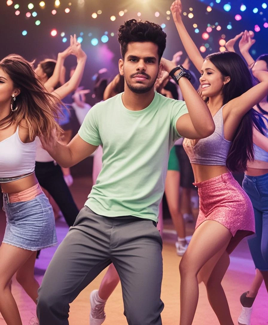 A picture of people in a club dancing