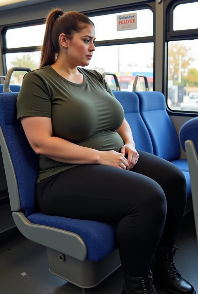 1woman,(masterpiece:1.8),photo-realistic,16k,(beautiful 40s japanese plump lady:1.3),(frilled blouse:1.4),belt,(denim pants:1.4),pumps,(whimpering:1.6),(panicking:1.6),(crying:1.7),(Place a towel over your crotch:1.2),(on the bus,sitting:1.4),crowd,(wetting:1.3),(dripping pee:1.3),long hair,straight hair,black eyes,MILF,curvy,(huge breasts:1.2), makeup,lipstick,eyeliner,mascara,eyeshadow