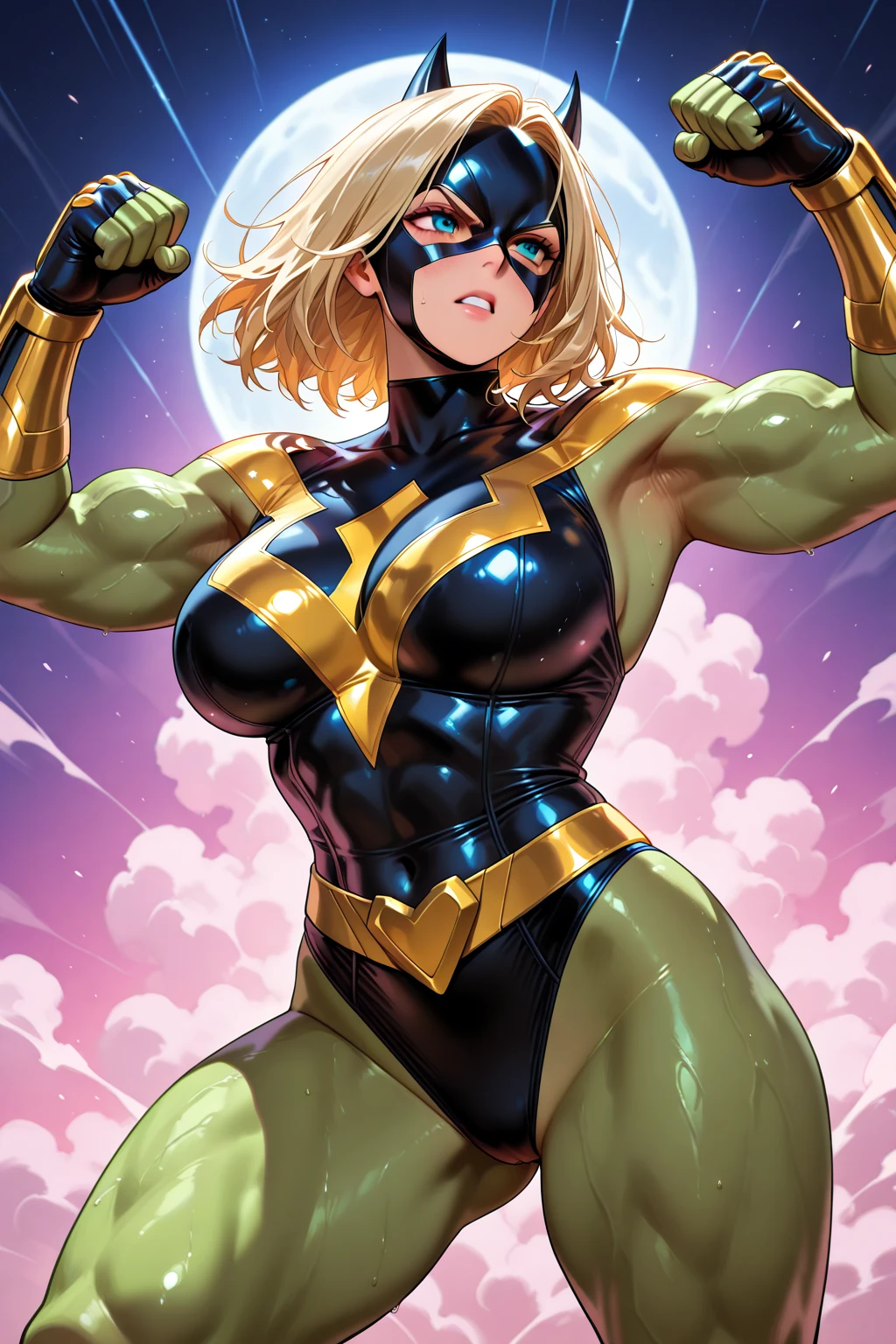 A cartoon image of a man and a woman are in a fight, Android 18, cell shaded!!!, thicc, NSFW Version, inspirado no INO, Altamente [ circunstanciado ], Cell, There is a huge tentacle between the man's legs, viscoso e quente, cell shaded adult animation, Fofosexyrobutts, alguns verdes e roxos
