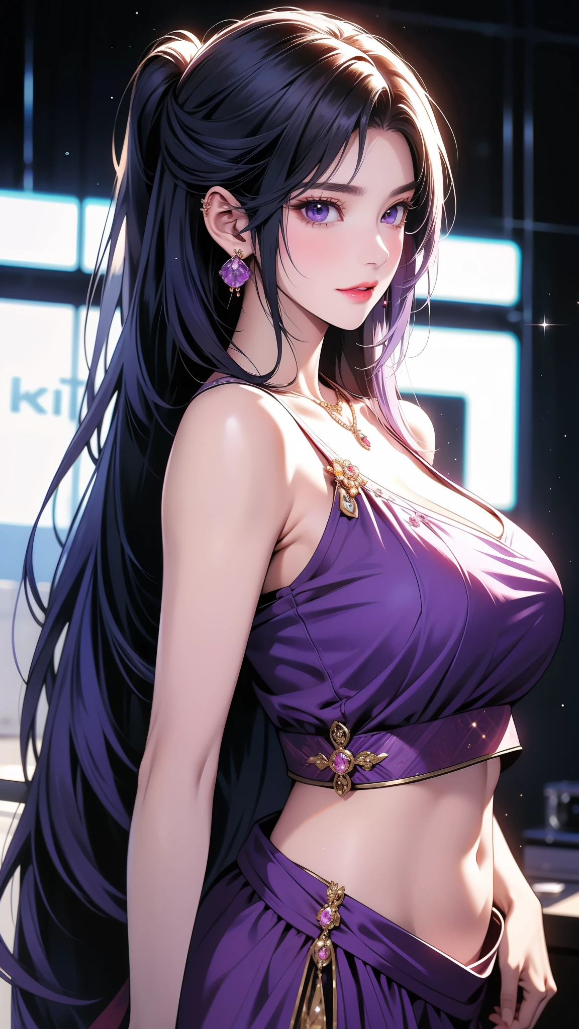 Close-up:A woman in a gauze skirt,Beautiful anime CGI art,Realistic anime girl rendering,Realistic anime 3D style,Beautiful fantasy queen。