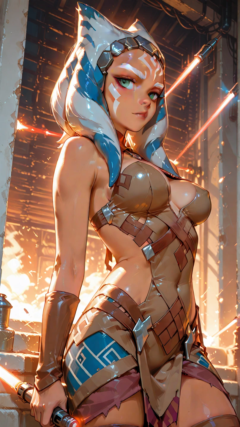 highly insanely detailed, masterpiece, top quality, best quality, highres, 4k, 8k, RAW photo, (1girl),solo,Lorna,blond hair,big hair, long hair, barefoot, vest, pelvic curtain, armor, armlet, bangles, 
(large breasts),(wide hips),
watercolor,line art, 
blurry background,
Science fiction,  indoors, spacecraft, 
 nsfw, pussy, cleft of venus, nude, 
floating hair, wind,
dynamic pose, fighting stance,  barefoot, angry, holding weapon, gun, pistol,  dutch angle, 
(dynamic colors), (random colors), 
magic particles, dust particles, 
looking at viewer,
 <lora:Lorna_V02-000002:0.75>