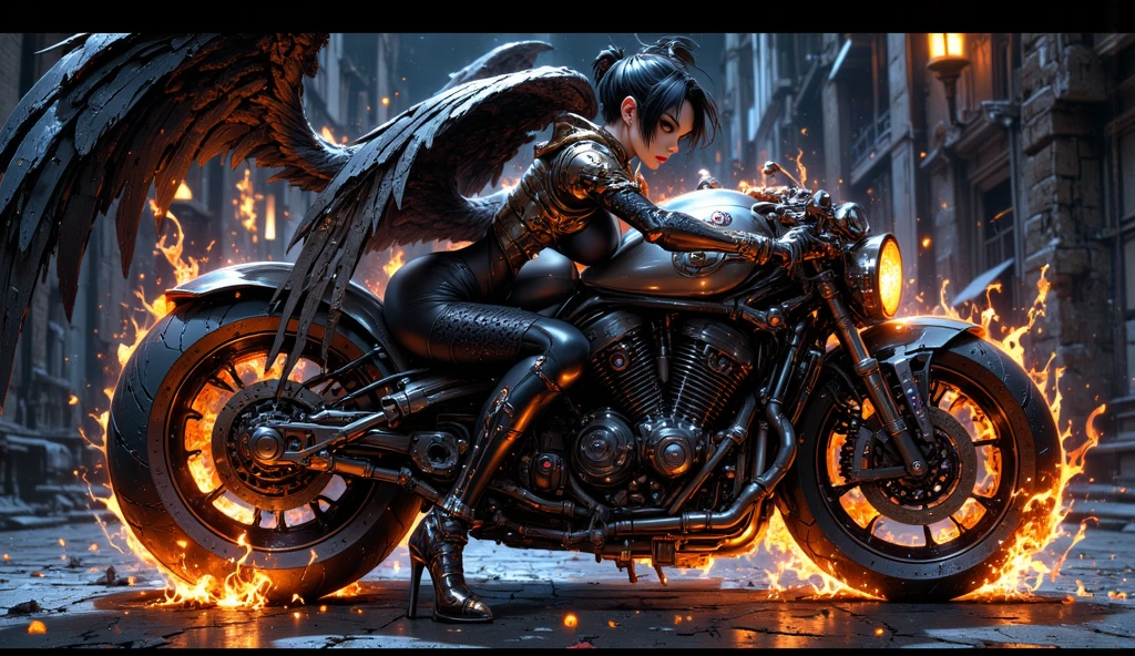 Dragon_Howling Heroe_Girl outfits Ghost_Rider suit Urban deep path equirectangular SkullFire_Rider Beholder Drag Queen motorcycle rider Unrealengine5 utra Cinematic Masterpiece Van_Gogh chef-d' bike sunLight🎈🍦🍹❤🔆🕡(😘(kneeling:1.1)👩🎀👗⚜👒🥿👡🩲💅)🎪🎢🎡🎠 hyper photo-realistic saturate meticulously intricate ultra optimal ultra_high-def ultra_high-quality accurate ultra_high-details ultra_high-res color-coded shading perfection reflex extreme improved Octane_rendered opengl-shaders glsl-shader UHD XT3 DSLR HDR "Ororo Munroe" Baroque symmetrical ((Goddess athletic Diva african black dreadlock curly agate blackess skin tanmed epic gorgeous clean cheekbones effects rougeoiment embarrassed lazuli ultra beautiful yeux dark brown pupils black irises turquoise sapphires ecstatic open mouth teeth obvious smile (tougue fall droplet water drop of water) cape levitating jacket floating Bridaldress Dickey Collar Charm Elastic Lace Turtleneck Sleeve Blouse Pullover Lining clavicles shoulders:Open papillotes white leather tiny breasts fine sideboob satin safran orange yellow skirt soies assorties lace corsait gothic zip tin livid red thick amples spinelles nombril revealing diamond heart chastity_belt silver adorned padlock Gold lock pubis scarlet pubis-hairy obvious indigo garter snap thighs legs boots)) ruby invoke CGSCOSITY onyx Tourmaline silver opals moto inox Mechanized carbonite skull reflection armor chrome gold fathom brass lava navy plasma earth lava incandescent flash-fire-shoot depthfield ark population car background floraison Monarch kindergarden monster butterfly tattoo Bruce_Weber girl naked ??? nsfw multi various etc. --v 5.2 --s 1000 --c 20 --q 20