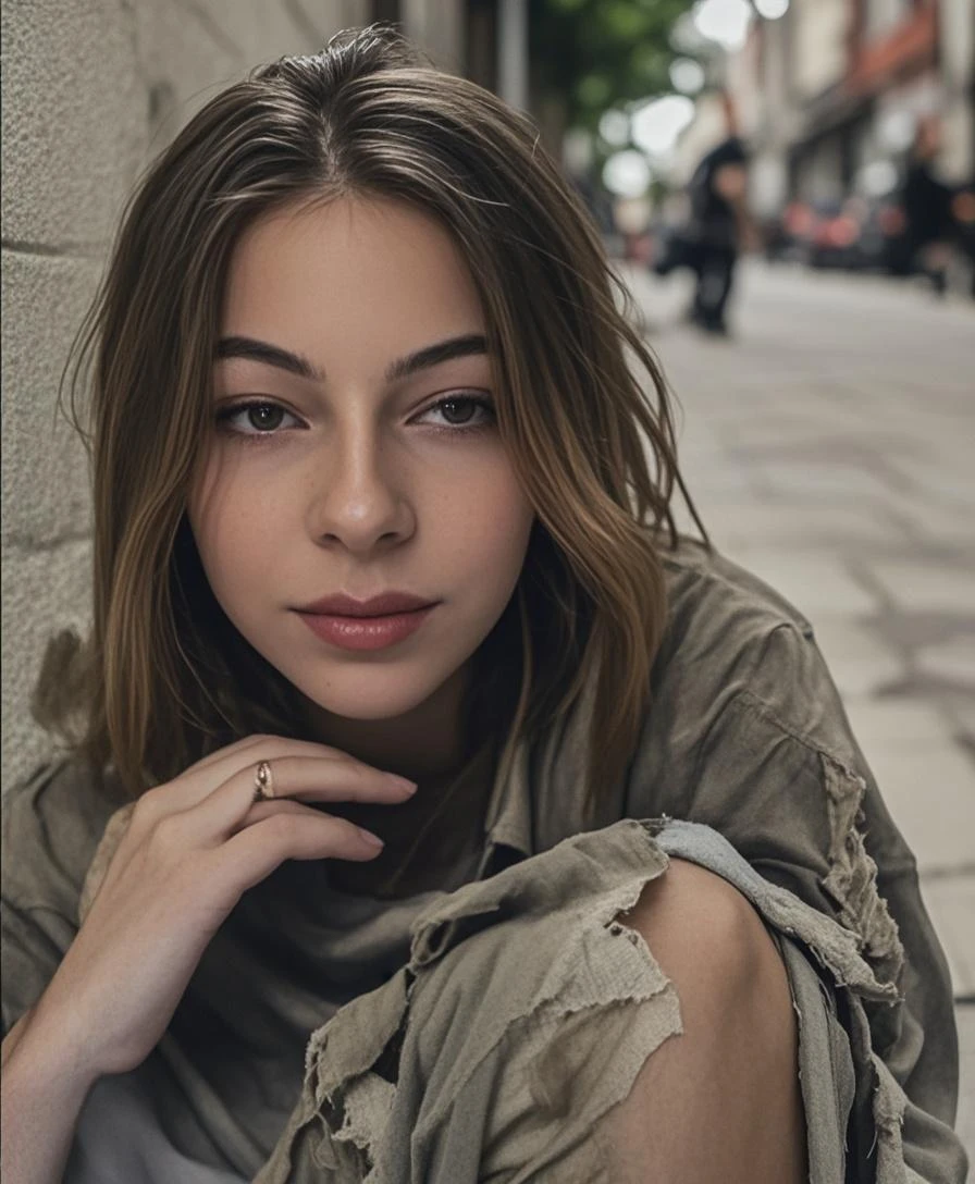 meilleure qualité, 8K, chef-d&#39;ouvrages d&#39;art: 1.3), 1 fille ( Gigi Hadid ) aux cheveux dégradé brun, sexy
