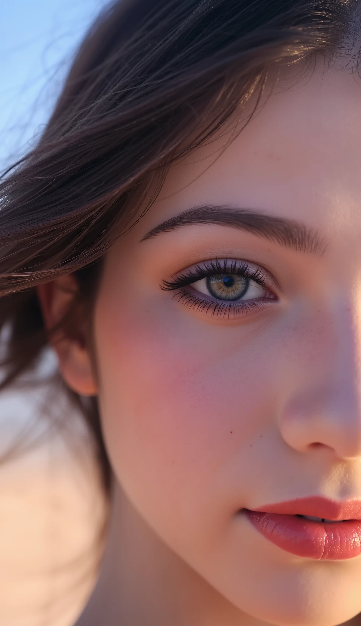 masterpiece,best quality, amazing quality,detailed eyes, high resolution, detailed face, ultra-HD, HDR, absolutely eye-catching, vibrant, intricate details, perfect composition, vibrant colors, 8K, newest, absurdres, very aesthetic, depth of field, amazing quality, RTX, ultra-detailed, masterpiece, best quality, dynamic angle, ray tracing,1girl, close-up of a gentle girl caught in a dynamic pose, long flowing hair lifted by the breeze, translucent fabric, soft twilight, sparkles in the air, tranquil expression,highly detailed, anime style, anime-style, Art8st, color theory, delicate lighting, pastel color tones, fantasy-inspired background, painterly effect, ultra-detailed, high-resolution, masterpiece quality,