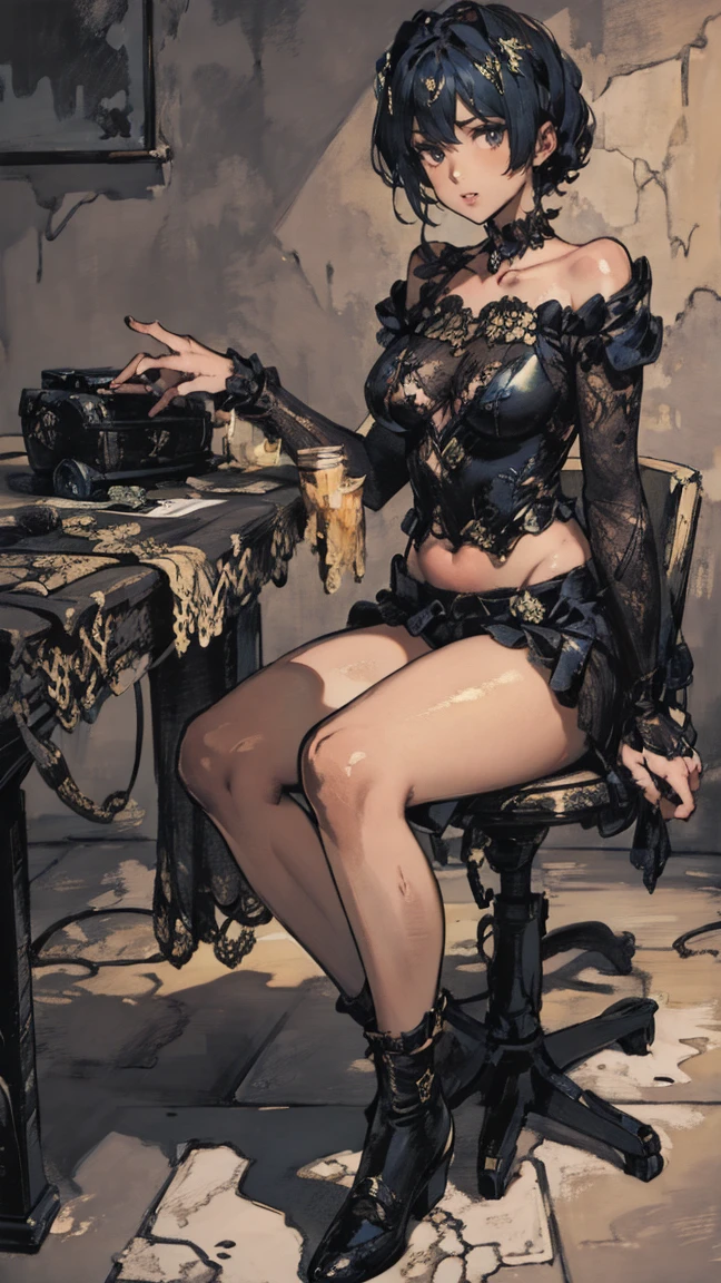 ((masterpiece)), ((best quality)), ((perfect eyes)), ((perfect skin)), ((super sexial)), ((background with bewitching bedroom)), female, like goddess, like spiteful mommy, exposed belly, bewitching beauty, curvy, POV from below, shot from below, big breasts, massage her breasts herself, femdom, queen, tall, smiling, spiteful, bullying, curvy, heavy, breasts massage, massage her belly herself, temptation, loving mommy, looking down on me, cowgirl position, sitting on my crotch, very long straight hair, taking off her dress, lingerie, taking off her bra, man is so skinny, man is borny, female is bigger than man, girl sex a weak man by force