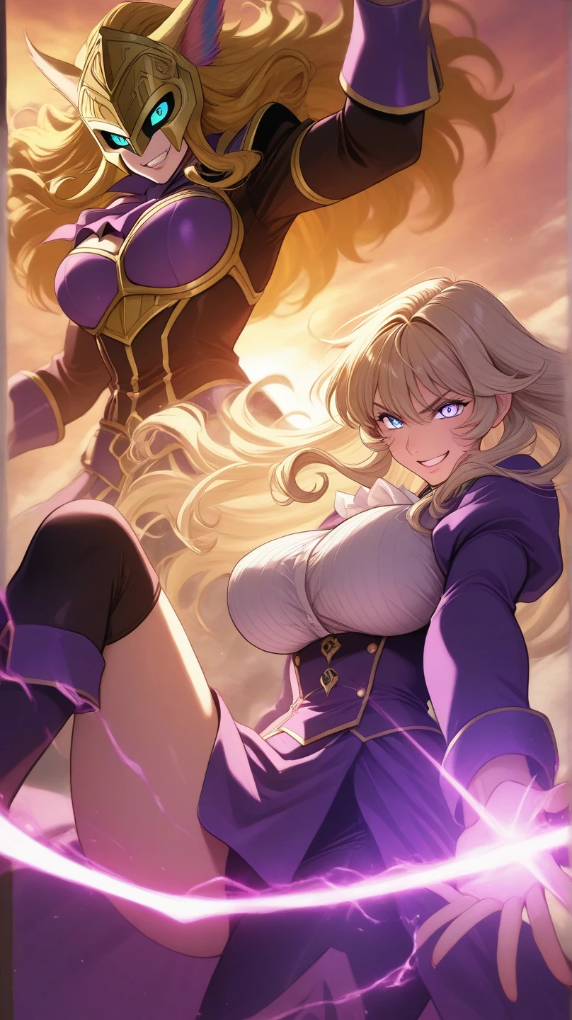 great quality, (1 woman), very focused face, diamond face, perfect eyes, (wearing mage robe), mage robe, strong shadows, detailed face, (casting spell), blue flashes of light, in battle, detailed abs, shinying eyes, (masterpiece), direct light, underlight, strong jaw, (large boobs), massive ass, thick thighs, (long torso), wide waist, skinny torso, fit, perfect face, sexy, (blushing),