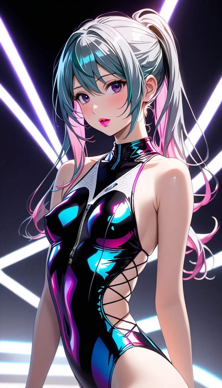 masterpiece, best quality, 1girl,black drill hair,, (finely detailed empty pupils and detailed face),,cowbody shot,lovestruck,extremely detailed picture unity 8k wallpaper,solo,(latex military costume:0.9),glamour body,cry,latex thighhigh,try to show me breasts