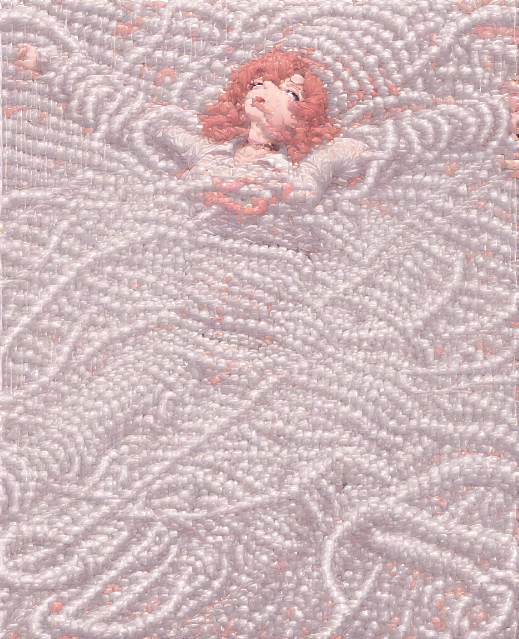(best quality,4k,8k,highres,masterpiece:1.2),ultra-detailed,(realistic,photorealistic,photo-realistic:1.37),girl,beautiful detailed eyes,,gorgeous,pink messy hair ,long satin dress,harem girl,breathtaking scenery,romantic atmosphere,delicate touch of sunlight,glowing candles,splendid chandelier,whispering wind,faint fragrance of flowers,touch of elegance and charm,emotional connection,passionate love,kissing,captivating moment,surrounded by loved ones,joyful celebration,happiness and bliss,memorable occasion,eternal love,beyond words,fairytale-like,unforgettable memories,forever in their hearts, (gagged:1.4),(blindfold:1.3)