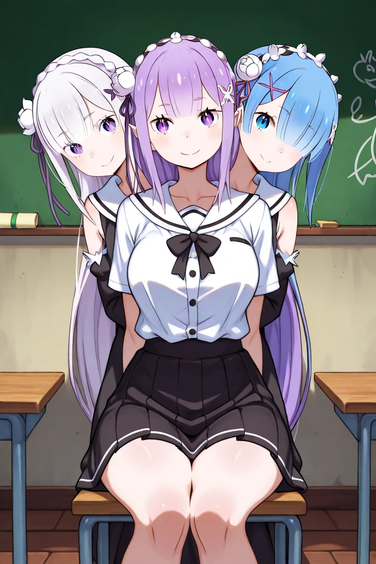 high resolution、masterpiece、high school、classroom、1人の男子high school生、10 schoolgirls、naked、Orgy、Harem、Licking each other、Big Breasts、Small breasts、glamorous、、Twin tails、long hair、ponytail、Half Up、Bob、Various hair colors