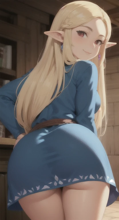 (POV from the front from above), (Best quality: 1.5), (masterpiece: 1.5), (2.5D), (good definition), (detailed face), (well-drawn face), (excellent drawing), ( vivid colors), (exaggerated proportions), (hentai), (perfect anatomy), (character in the center), (absurdity), (4k wallpaper), (detailed eyes), (perfect hands), (perfect fingers) , (beautiful skin), (glowing skin), (perfect shadows), (perfect lighting), (full body), (beautiful eyes), (masterpiece), (voluptuous body), (pretty face), adult woman, MILF seductive, mature MILF face, mature woman, blonde hair with low and slightly disheveled ponytail, green eyes, wears glasses, wears a knitted midi dress, very surprised and blushing expression, huge breasts, huge thighs, huge butt, voluptuous body, good proportions, she is standing entering a house, behind her there is a big, fat man with a pixelated and censored face slapping the woman's butt