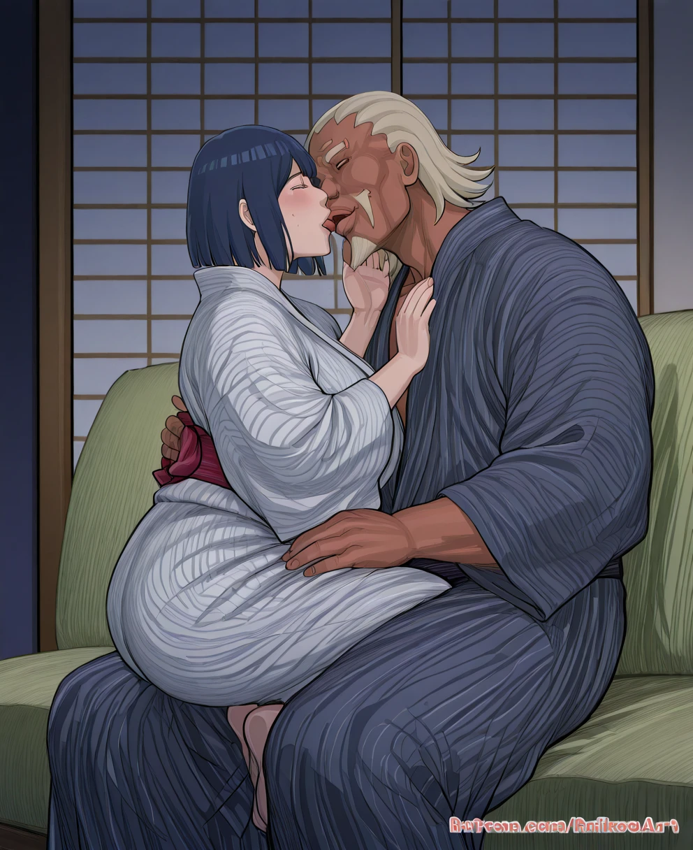 score_9, score_8_up, score_7_up, score_6_up, score_5_up, score_4_up,source_anime, BREAK uncensored, official art, official style,anime_screencap , anime coloring ,dbj , qqx, cch, [[zjw]] , 1girl ,Koubuin Yuuhi, blue hair , purple hair , high ponytail , blue eyes , (((rolling eyes))) , (((cry))) , (((tears))) , (((saliva))) , (((clenched teeth))) , kimono , sex from behind, 1girl, ass , doggystyle, torso grab, motion lines ,rough sex , rape , 1boy, Dark-skinned men , (((Muscular man))), (((ugly man))) , (((Size difference))) 