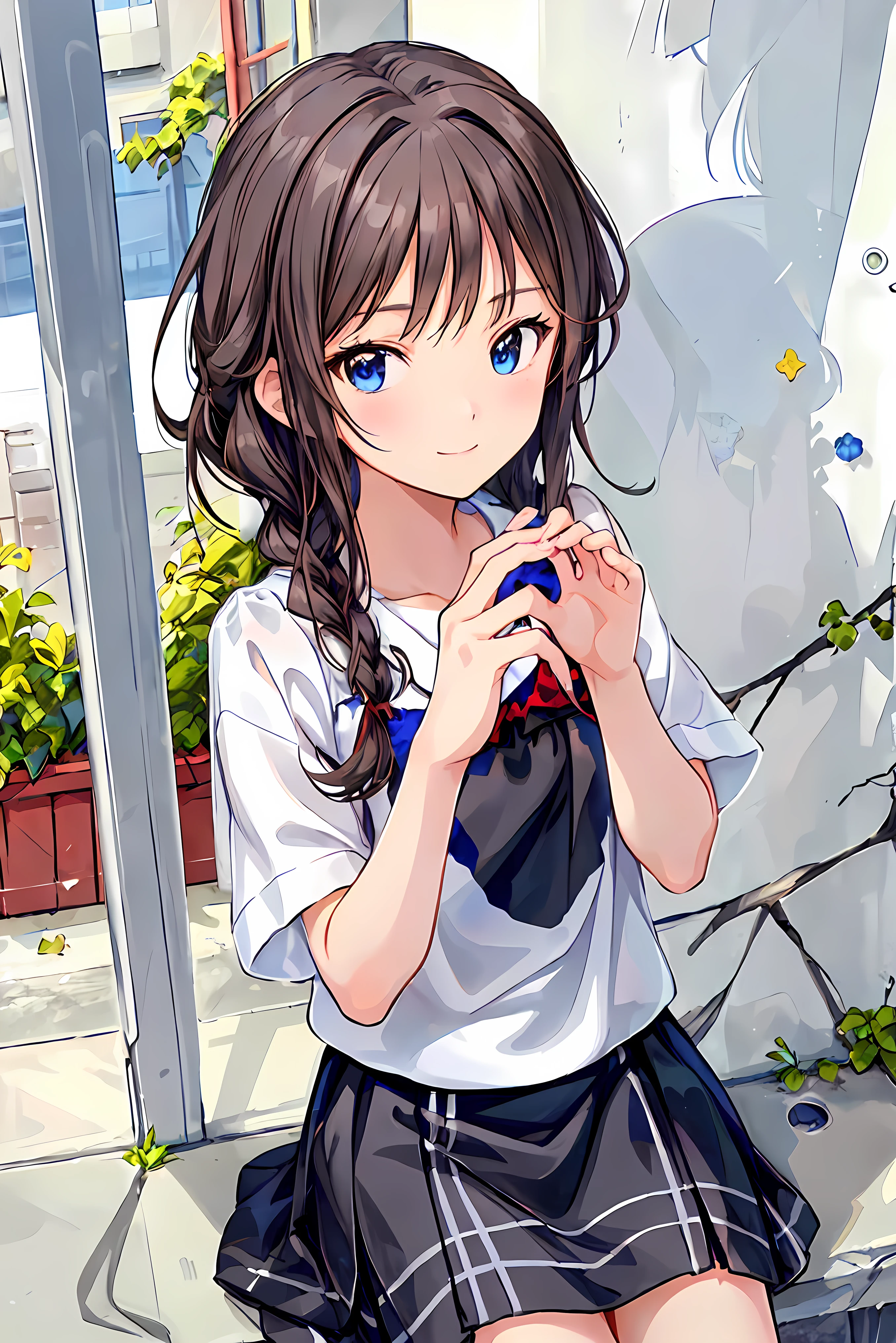 1 Realistic photos of beautiful stars from Japan, Cabelo flutuante, Pele branca, maquiagem leve, Tamanho do peito de 32 polegadas, Vestindo uma blusa cinza com decote em V, I'm playing the guitar, No Bar Noturno, retrato em close, hesitante, nffsw