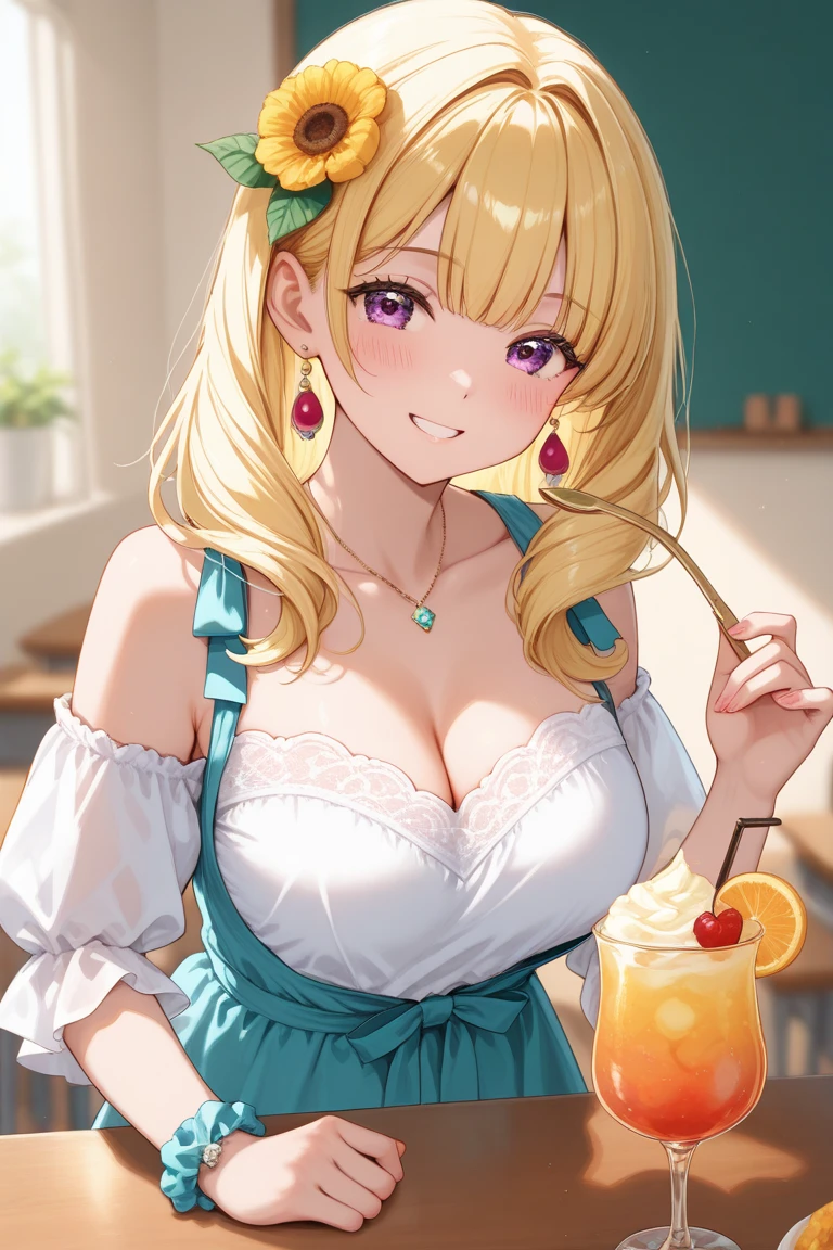 ((greatest masterpiece:1.3, ultimate quality:1.3, ultra-detailed:1.2)), (movie lighting), ((perfectly sensual)), super fine illustration, an extremely delicate and beautiful, 4K, 8K, 16K, UHD, 1girl, solo, Mordred (Fate Grand Order), gorgeous blonde hair, short ponytail, lustrous emerald eyes, voluptuous, cleavage, well-proportioned feminine body, anatomically perfect, detailed beautiful face, confident smile, perfect posture, seductive gesture, floral yukata, nape of neck, festival, Food stalls, shaved ice, night, colorful lanterns, from above, cinematic angle, official artwork, bold composition, alluring image, perfect AI assist, world-class masterpiece,