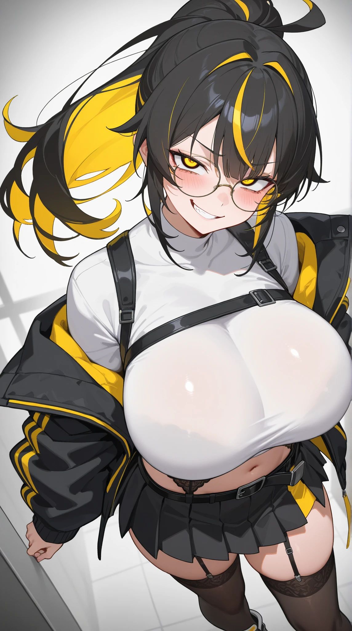 Women, body muscle, smiling, cow horns, cow suit, huge breasts, erotic body, pose sensual, big muscles, athletic body. huge penis. Futanari. Women con pene enorme, stallion. black penis. huge penis. thick penis. wide. MARKED VEINS. Big testicles. black skin, yellow eyes. White shirt, huge breasts, huge thighs.
