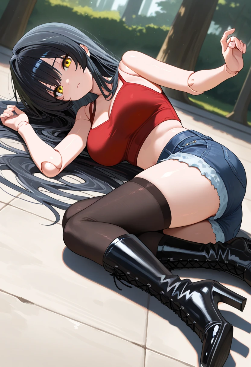 (masterpiece, Highest quality:1.2), One girl, super long hair、Rounded shorthair、side up、Detailed eyes、(orange eyes:1.2)、Skin Texture、Please open your mouth a little、smile、Transparency、Full body fishnet stockings、