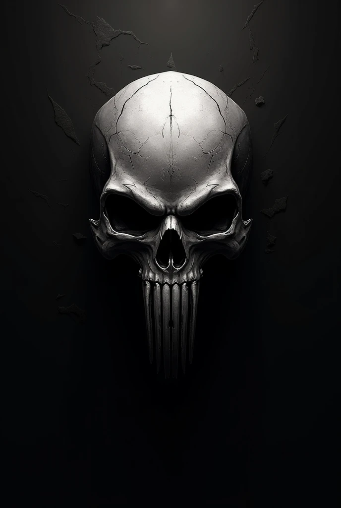 black background,Man with white skull on top, By, Bad Guy, Skull pattern, , Skull Paint, Amazing details, Profile picture, Bad Guy Look, No text, skull shape, Skull, skeleton face, Splash