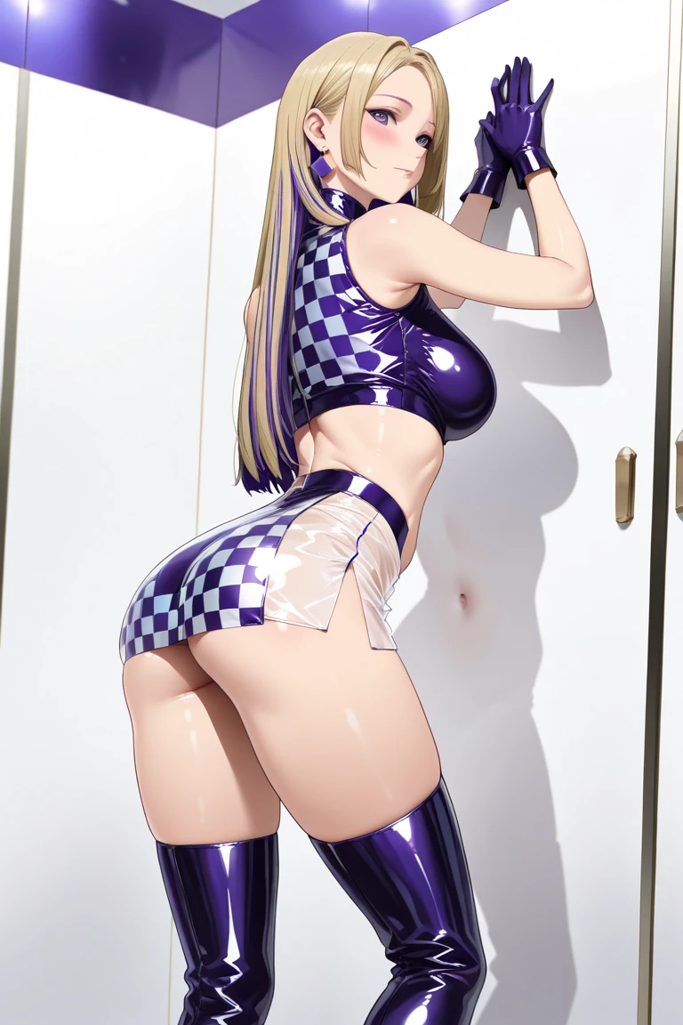 27 year old woman , dark lips, brown orange hair ,beautiful face,looking at viewer , light blue wet tight see-through top , short qettight brown see-through shorts , brown belt , black gloves , black eyes ,i cup breast, perfect body ,masterpiece ,thin waist ,show arms ,show waist and tummy, very big butt , tomb raider feel , sweat , show full body ,sexual position, coming out of her crotch,having sex, pink vibrator in her vagina,