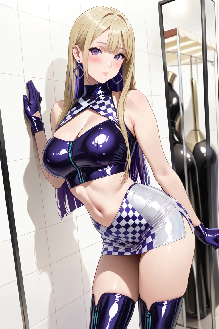 Blonde woman taking a photo wearing a checkered bikini and checkered panties, A young and cute gravure idol, Go-go dancer, Young Gravure Idol, Devon Kady Lee, Young Sensual Gravure Idol, A sophisticated gravure idol, Beautiful and attractive teen, hot , Posing in a leotard and tiara, Real fleshy gravure idol, realistic Young Gravure Idol