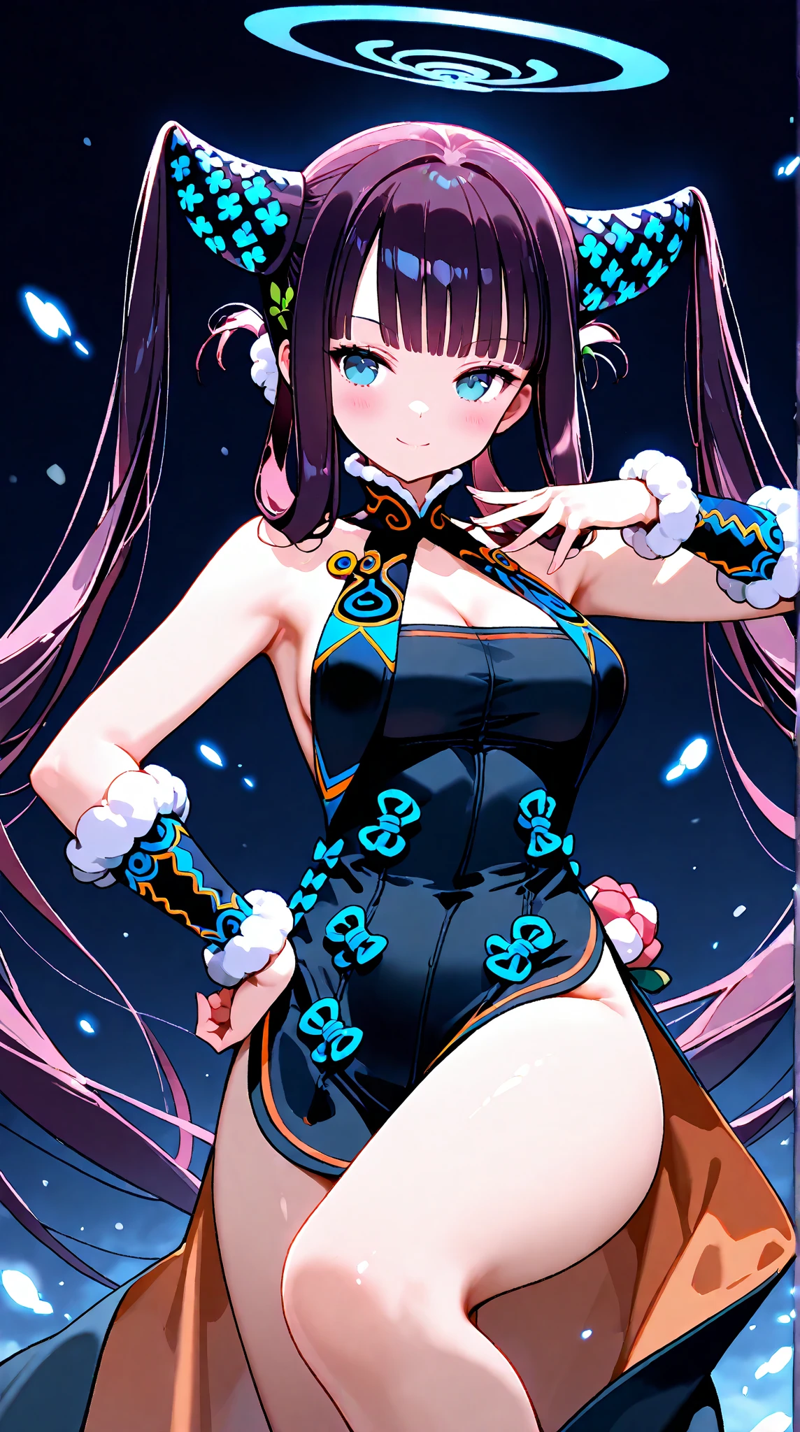 Highest quality、Very delicate and beautiful、Very delicate and beautiful、(Beautiful eyes)、Pink Eyes、I、I、、13 years old 、Japanese、、Chiquita、(armor)、(Black Hair)、((Pink leotard))、(High leg)、Tiara on head、A big smile、standing、Look forward、((In the background is the press conference room))