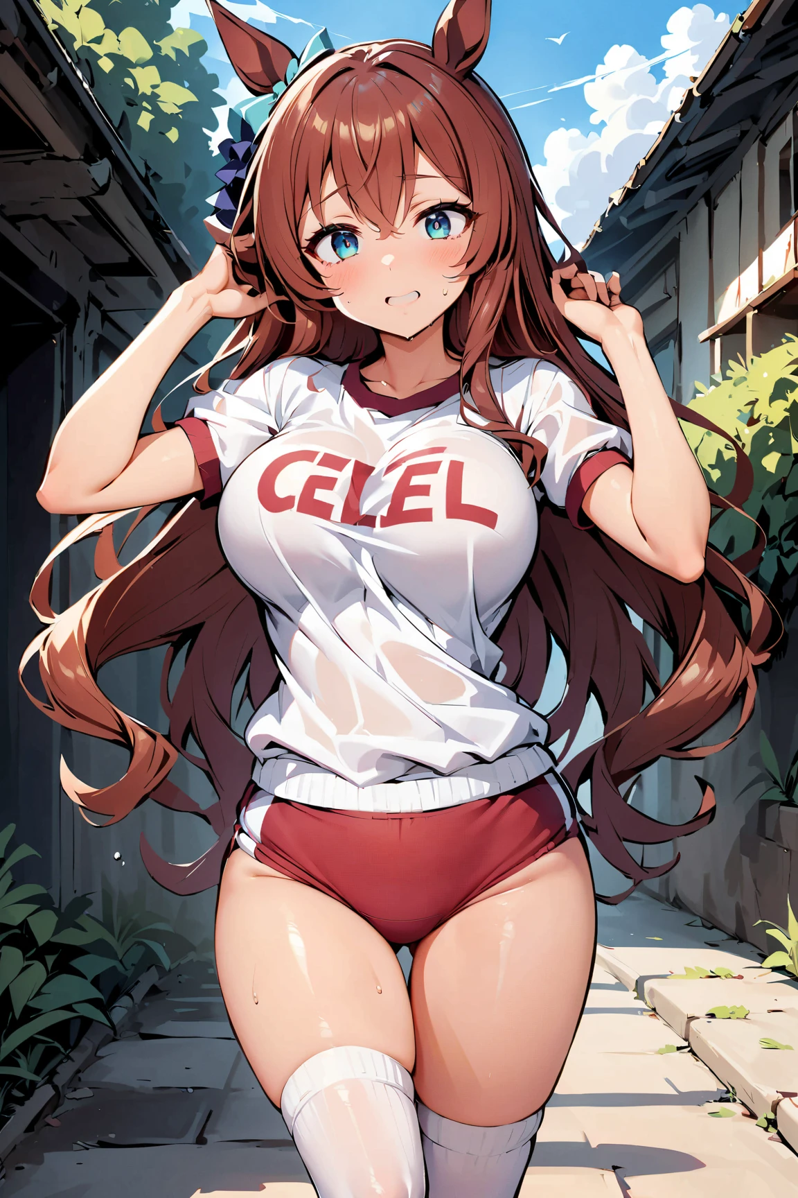 Cute girl, one girl, 16 years old, (one:1.2), //, big breasts, (big breasts:1.8), standing, full body, ((string-like ultra-thin V front micro plunge))