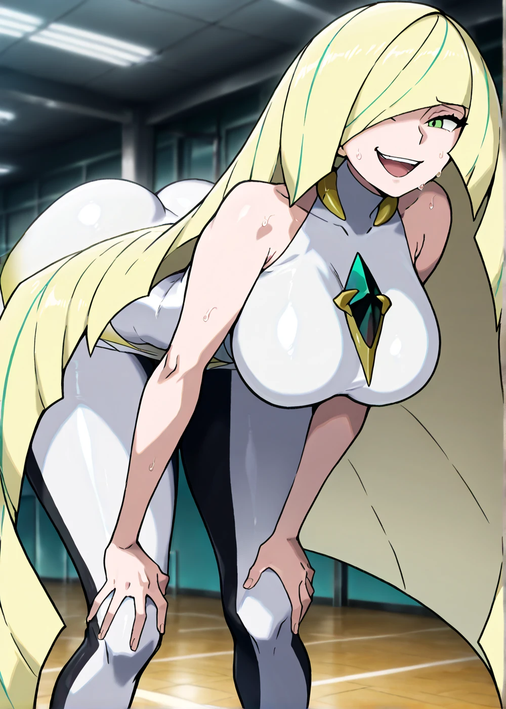 Lusamine/pokemon,Blonde,(One woman),Big Breasts,Happy, smile, (Showing nipples),(Show your vagina),sex,sexly,penis in the steals,ahegao,penis,steals, Big Breasts,(orgasm:1.6),fuck,holding waist,