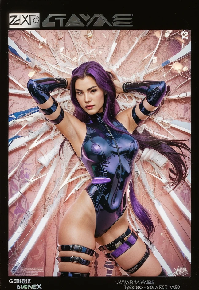 (masterpiece, 最high quality, 最high quality, official art, beautiful and aesthetic:1.2), (1 girl)beautiful body, be familiar with face, maximum details, neutral color, HDR, calm colors, soft movie-like light, hyperbe familiar with, masterpiece, 8K, wallpaper, (be familiar with), high quality, ((high be familiar with skin, skin details)), sharp focus, 8K uhd, film grain,((ground level shot)),Psylocke,purple hair,suffer,pubic hair, cameltoue,Spread your legs apart,