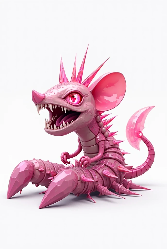 Creature: delicate chatterpod, (3D:1.3), scary looking but cute