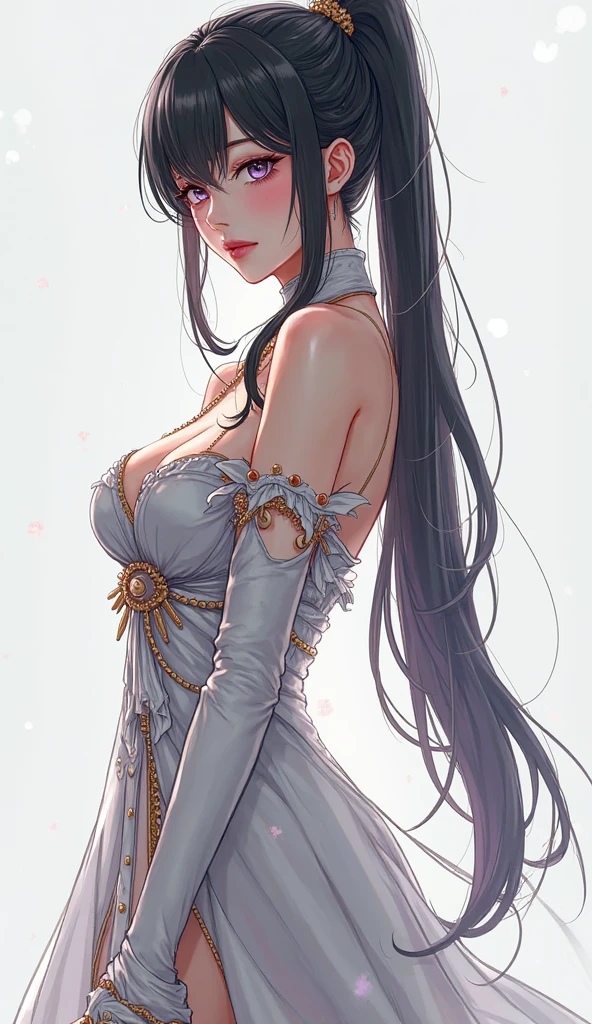 ((masterpiece)), (best quality), (cinematic), (watercolor painting),1girl, old, sitting, cougar_(mature), gigantic_breasts, chubby, plump, framed_breasts, beautiful eyes, long thick eyelashes, cleavage, full lips, long thick hair, bangs, round face, chubby_female, curvy_figure, high ponytail, accessories, byzantine_fashion, semi naked, pantie_flash, high_resolution, high pump heels, wind, art_nouveau, Art Nouveau by Alphonse Mucha
,Cute Ukiyo-e