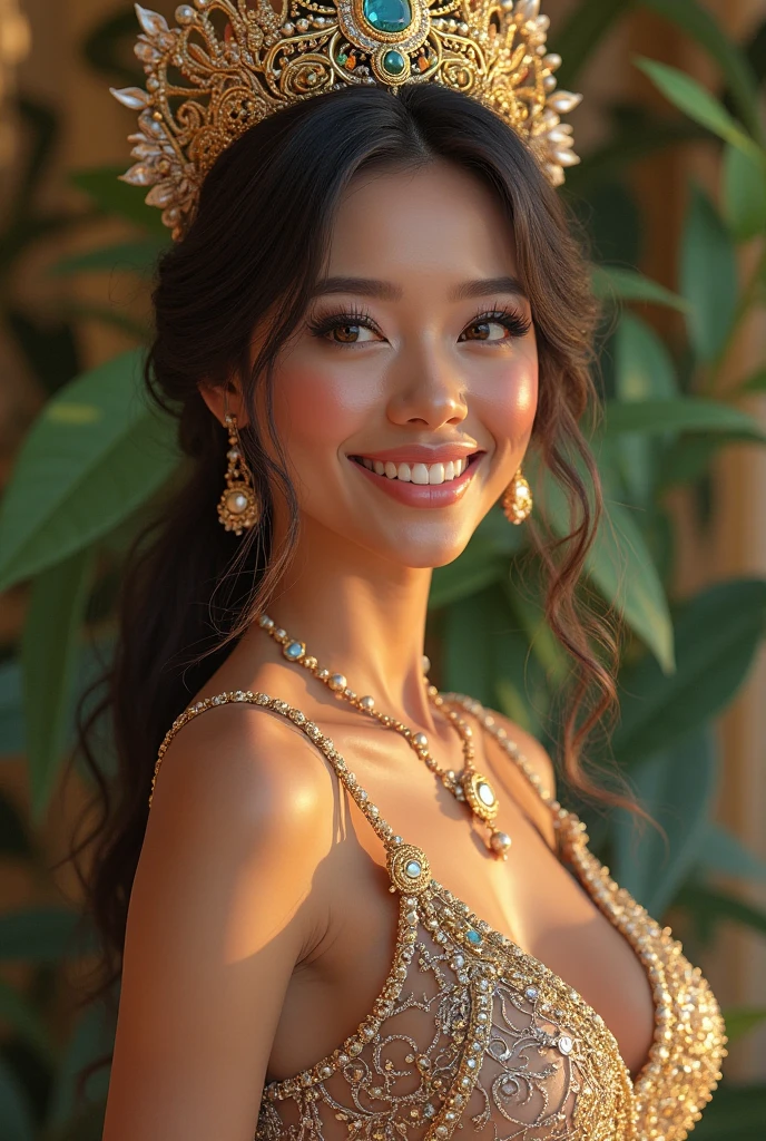 ((The Ultimate Beauty of native american)), childlish, Beautiful facial features, Detailed lips, insanely detailed beautiful eyes, (big eye:1.3), Double eyelids, long eyeslashes、(Huge breasts:1.3), grin, parted lips, ((Beautiful teeth alignment)), red blush, a captivating gaze、Seductive smile, coquettish, very short brunette bob、So many eyelashes、Elegant eyeshadow、Round chest,((bustup))、Seductive makeup、Seductive gestures、Bewitching look、((thighs thighs thighs thighs)), Glossy skin、hightquality、hight resolution、(depth of fields)、(chromatic abberation)、a necklace、earrings、A bracelet、((purple and yellow cocktail dress with delicate embellishments))、Chic sofa、Pose with emphasis on cleavage、Raw photography、Photorealsitic、(masterpiece)、reallistic、masuter piece, best qualtiy,Hyper-detailing,(Fine and detailed eyes and detailed face) allure:Natural makeup,looking at viewert, solo, A MILF, ((Cowboy Shot))
