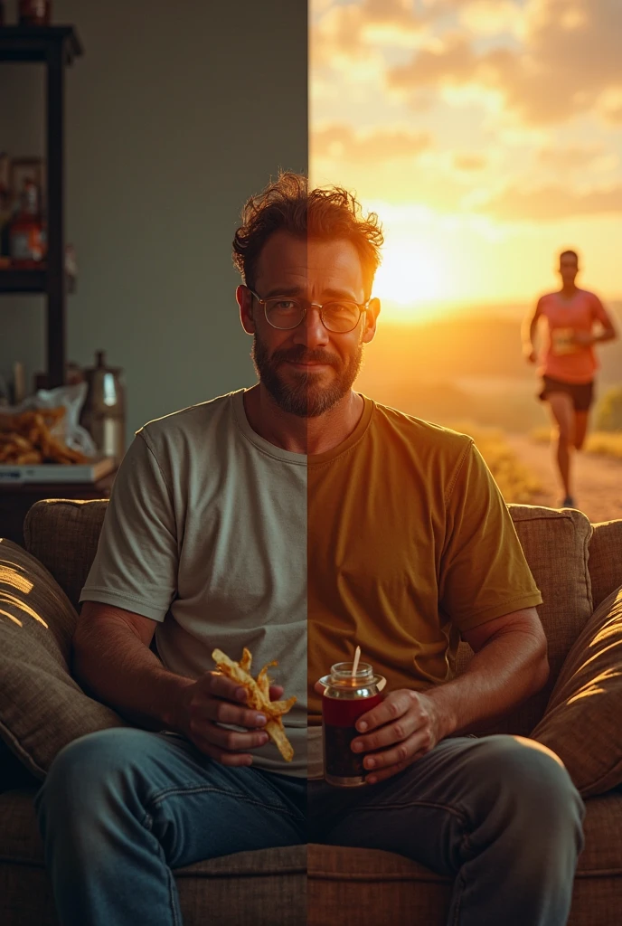 There are three pictures of a man with a laptop and a glass of water, estilo de pintura super realista, morning. hiper-realismo, estilo de pintura realista, pintura ilustrativa realista, estilo de arte realista, arte digital muito realista, arte conceitual hiper-realista, pintura digital hiper-realista, pintura digital hiper realista, pintura digital ultra realista, arte digital altamente realista, cotidiano