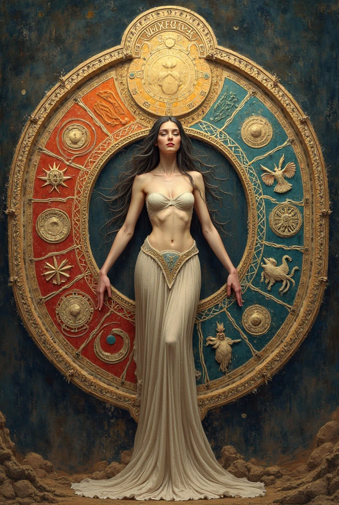 a drawing of a woman with a chakrah and a chakrah wheel, chakra diagram, chakra diagram face, Chakras, brain tree eye holy grail, elevated consciousness, kundalini energy, head is centered, consciousness projection, centrado de corpo inteiro, diagrama oculto, poder having, aura of power. circunstanciado, having, Os Annunaki Fazendo Humanos
