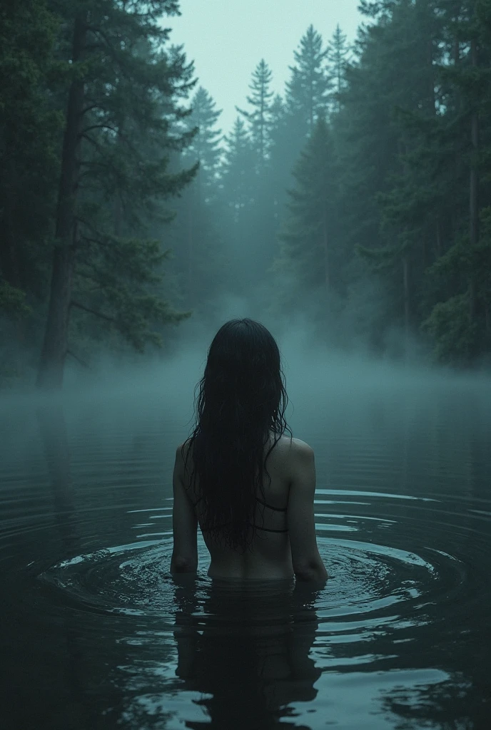 A beautiful woman with perfect body, coming out from a misty lake, 8K, Masterpiece, Professional colour graded image