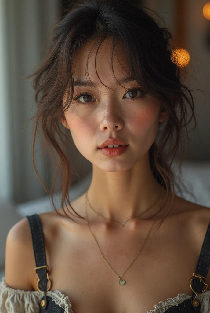 of the highest quality、photorealistic、8k、High resolution、1 girl、naked woman、sexy ass, (Dents in the skin)、(Professional lighting)、(portrait:0.6)、(maid clothes:1.7)、gorgeous、((Brown hair))、(medium hair:1.6) )、(Hair fluttering:1.4)、(1. girl looking at the camera:1)、((1. girl looking at the camera:1.6))、(1. girl looking at the camera)、photorealistic、(Bokeh Depth of field)、(portrait:0.6)、(dynamic pose:1.2)、masterpiece、complex、Dynamic、sharp focus、award-winning photo、software、(risa:1)、Yua Mikami, ((very huge face bigger breasts:1.45))