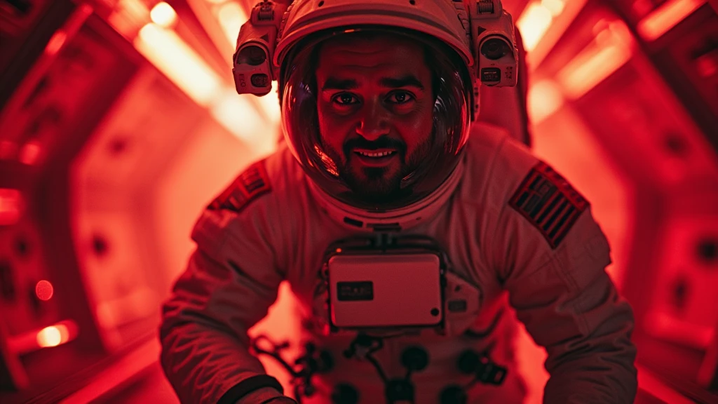 a close up of a man in a spacesuit with blood on the ground, in a space horror setting, space horror, creepy astronaut, astronaut below, an evil alien astronaut, dramatic sci-fi movie still, sci - fi film still, stunning vfx, anatomical in an astronaut suit, from a 2 0 1 9 sci fi 8 k movie, vfx shot