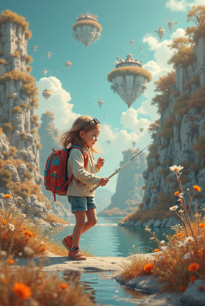 High Detail, Ultra Detail, 8K, Ultra High Resolution A cute and innocent girl, child, toddler, enjoying her time in the open field, surrounded by the beauty of nature, warm sun sprinkling on her, wildflowers gently swaying in the breeze. Butterflies and birds flutter around her, adding to the playful atmosphere,