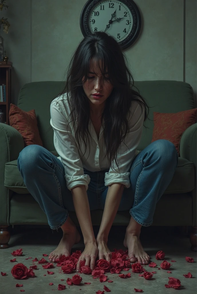 (8K, 4K, best quality, high resolution: 1.2), (Master, Practical, Photorealism: 1.4), 2 women,Sitting on the sofa , Hoodies,sports Shorts,Beautiful long legs,ambiguous, (detailed_background:1.3)