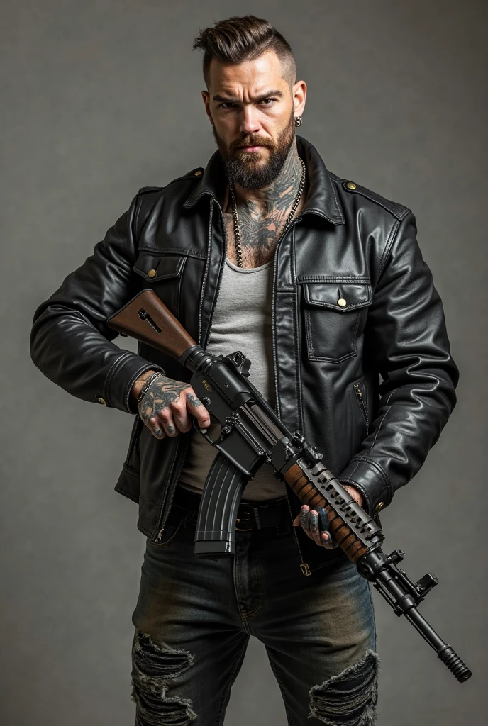 Imagine a madman for CD cover punk band the band name stigma with a skull a military motorcycle