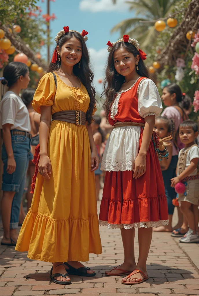 Hello, Help me create an image of Mexican people of different ages and with different dressing styles.
