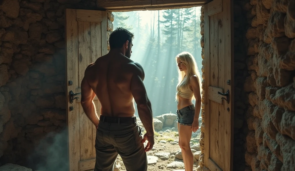 lass, blonde, science fiction, hybrid, ape