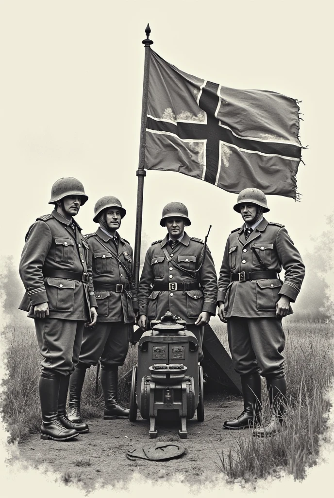 Firefighters cross logo of the Bundeswehr with the name Wehrmacht Korps