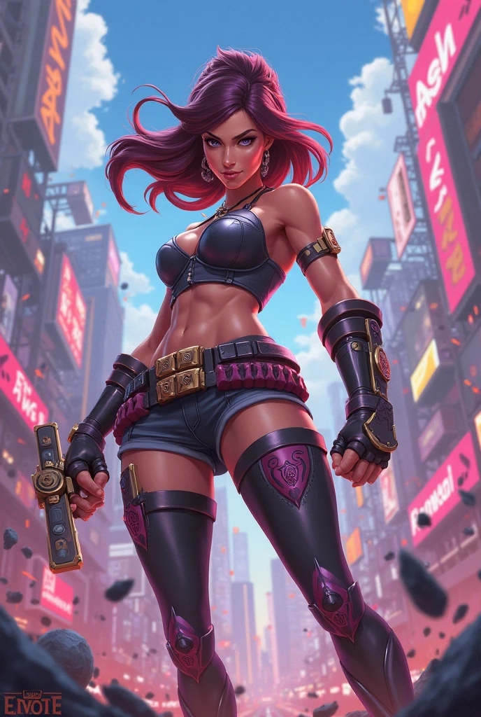 best quality, realistic, photorealistic, award-winning illustration, (intricate details: 1.2), (delicate detail), (intricate details), (cinematic light, best quality backlight), clear line, sharp focus, official art, unity 8k wallpaper, absurdres, incredibly absurd, large archive file, ultra- (in_main_street: 1.21), (neon lamp), fantasy art, rtx, ((award-winning studio close-up photo of a triangle)), 1 girl, Incredibly beautiful, (mouth with a perfect smile), small breasts,((Cyberpunk city street, Battle Maiden,Katana, robot arm)),beautiful detailed eyes,Perfect face,(Cyberpunk blouse, leather jacket, Martin boots),(auriculares_alrededor_del_cuello),(auriculares_alrededor_del_pelo),((pleated skirt)), ((Supermodel pose)), ((Supermodel pose)),