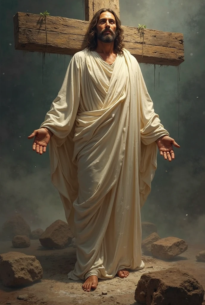 Ultra-realistic 8k Image, an image symbolizing the suffering of the Messiah. about This prophecy of the birth of Jesus