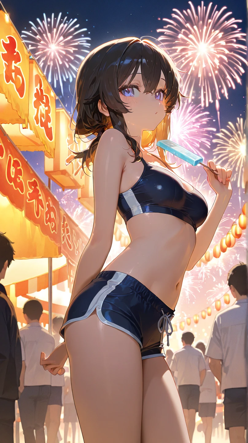 (Very detailed,High resolution,masterpiece:1.2)Japanese、Night view, Starry Sky、milky way、Light brown hair. Big fireworks、(Highest quality:1.2), 20~40-year-old woman、Small breasts、Very detailedな, High resolution, masterpiece:1,2, Vivid and colorful,, Professional Lighting, Physically Based Rendering, Flat Color:0.8, Detailed illustrations, realism:1.37, Makoto Shinkai style, Your name style, Light brown hair, Elegant update,ponytail, Bun Hair。, Laugh together, Dynamic pose, Selfie, Full body older sister、。naked、Show off your full breasts, Areola、Nipples、I love you 、Bitch、Obscene、Small breasts、Pubic hair is visible、Genitals are visible、The whole body is visible、Anime Drawings、figure。The whole body is visible、All naked、A group of people. Incredibly ridiculous.)))、((disorganized person))、Anime Style、(One adult female teacher and three boys),Standing together in the park,With one female teacher3Male elementary school student is together、((Female teacher in underwear))、((Slope)),((here))、lingerie、3Male elementary school students wear casual clothes、,(Big Ass:1.2),Bobcut, ponytail、Neon cord armpit height bra、 T-back shorts、Purple × Blue Bra、Purple × blue underwear、Orange Good、Orange underwear、Red underwear、Red underwear、Blue Bra、Blue underwear、Long Hair、Natural light,(A female teacher who doesn't wear a skirt),(A female teacher without a blouse),
