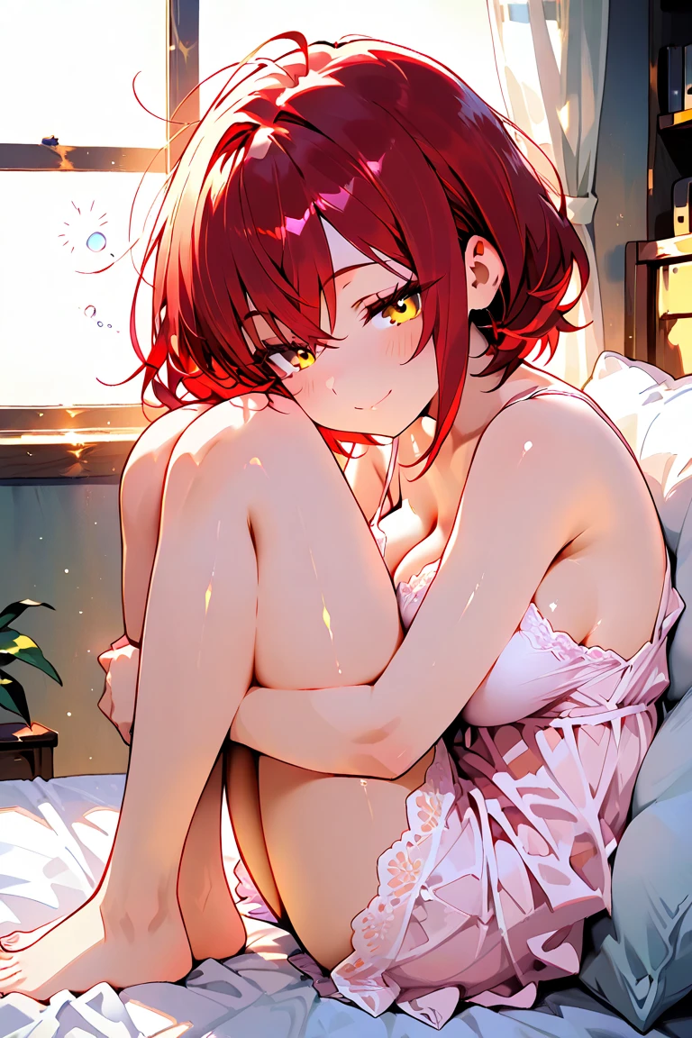 An anime girl sitting on a penis
