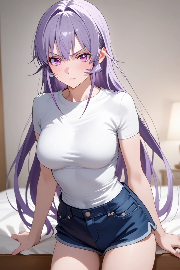 kaorikanzaki, <lora:kaorikanzaki-lora-nochekaiser:1>,
kaori kanzaki, long hair, ponytail, (purple eyes:1.1), purple hair, ribbon, hair ribbon, <lora:smirkingeye_v100:1>,
BREAK midriff, navel, pants, shirt, short, tied shirt, toned, torn clothes, belth, denim, short sleeves, white shirt,
BREAK looking at viewer, upper body, fully body,
BREAK outdoors,
BREAK <lyco:GoodHands-beta2:1>, (masterpiece:1.2), best quality, high resolution, unity 8k wallpaper, (illustration:0.8), (beautiful detailed eyes:1.6), extremely detailed face, perfect lighting, extremely detailed CG, (perfect hands, perfect anatomy),