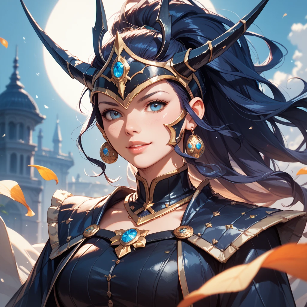 ((masterpiece,best quality)), extremely detailed 8K wallpaper, depth_of_field, best shadow, (Colorful), Close Up em uma bela mulher do Egito, cleopatrah, cabelos curtos e lisos, brincos de ouro, olhos dourados, orelhas de gato, sorriso encantador, personagem para um RPG medieval, inspired by Cleopatra, pele cor de bronze