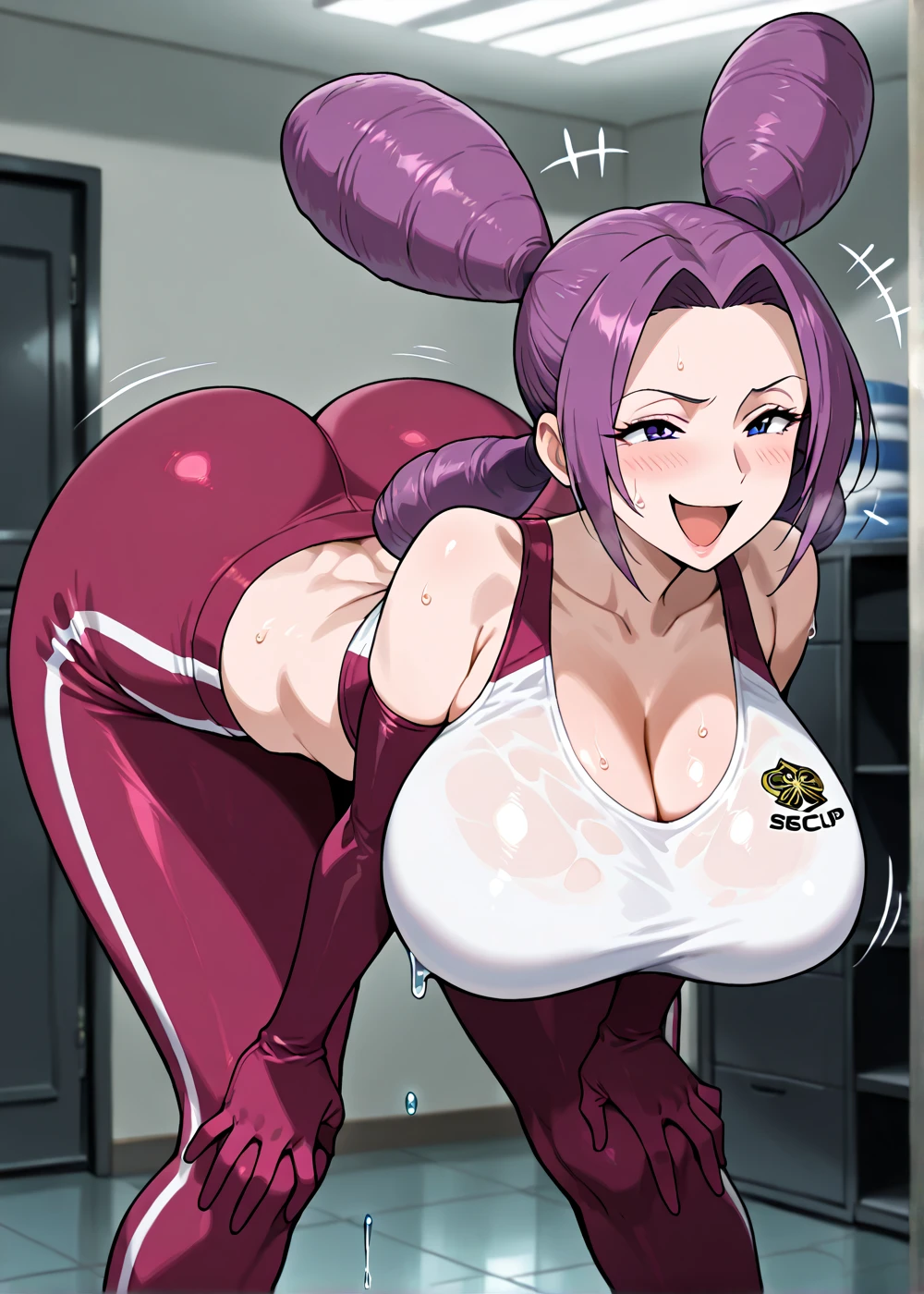 Ultra-detailed illustrations、Ultra-precise expression、masterpiece、Highest quality、ultra High resolution、High resolution、Hiromitsu Takeda Style、Angle from the side、White background、Simple Background、bed、One girl、One fat naked old man、Bald faceless man、solo、Mash Kyrielight、light purple hair,short hair,hair over one eyes、Heart Nipple Cover、Bunny ears、Heart cutout leotard、Pink long gloves、Pink tights、High heels、Heart nipple piercing、Vulgar expression、Face、Ahegao、Open your mouth、tongue、tongue出し、blush、Large Breasts、(Big Breasts)、Choker of Hearts、(How:1.2)、White Breath、Pussy juice、Sweat、Drooling、pubic hair、Massage the breasts、Firm stomach、Sex、standing doggy,