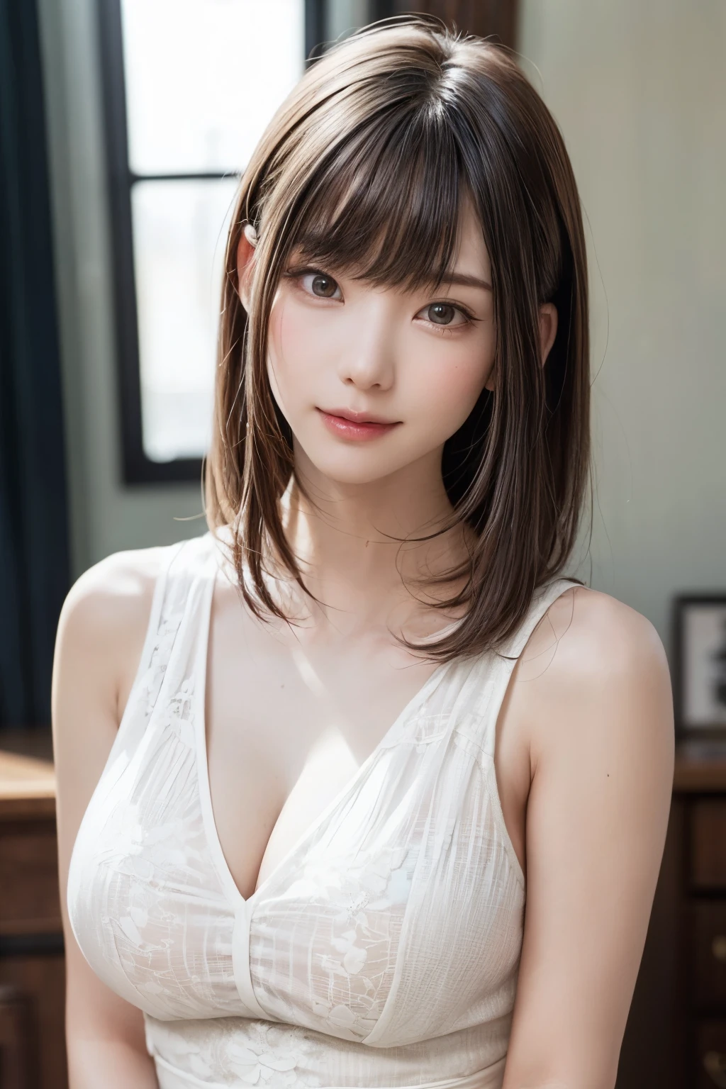 (((Exposing the breasts:1.6))),(((Exposing the breasts:1.6))),(((Exposing the breasts:1.6))),masterpiece, Highest quality, 8K, Absurd, Beautiful medium long bob hair,Woman in her late 20s, That shy expression is cute, (Sensual Style),((Seven episodes were filmed........:1.4)), (Completely naked:1.5), No makeup, The near road and the far road, Written boundary depth, Surreal, High resolution, photograph, Sharp focus, Face lamp, Dynamic Lighting, highest detailed, ,Extreme detaileds、Super detaileded、detailed、Real Skin、elegant features、Positive and optimistic、(The background is a colorful flower field)