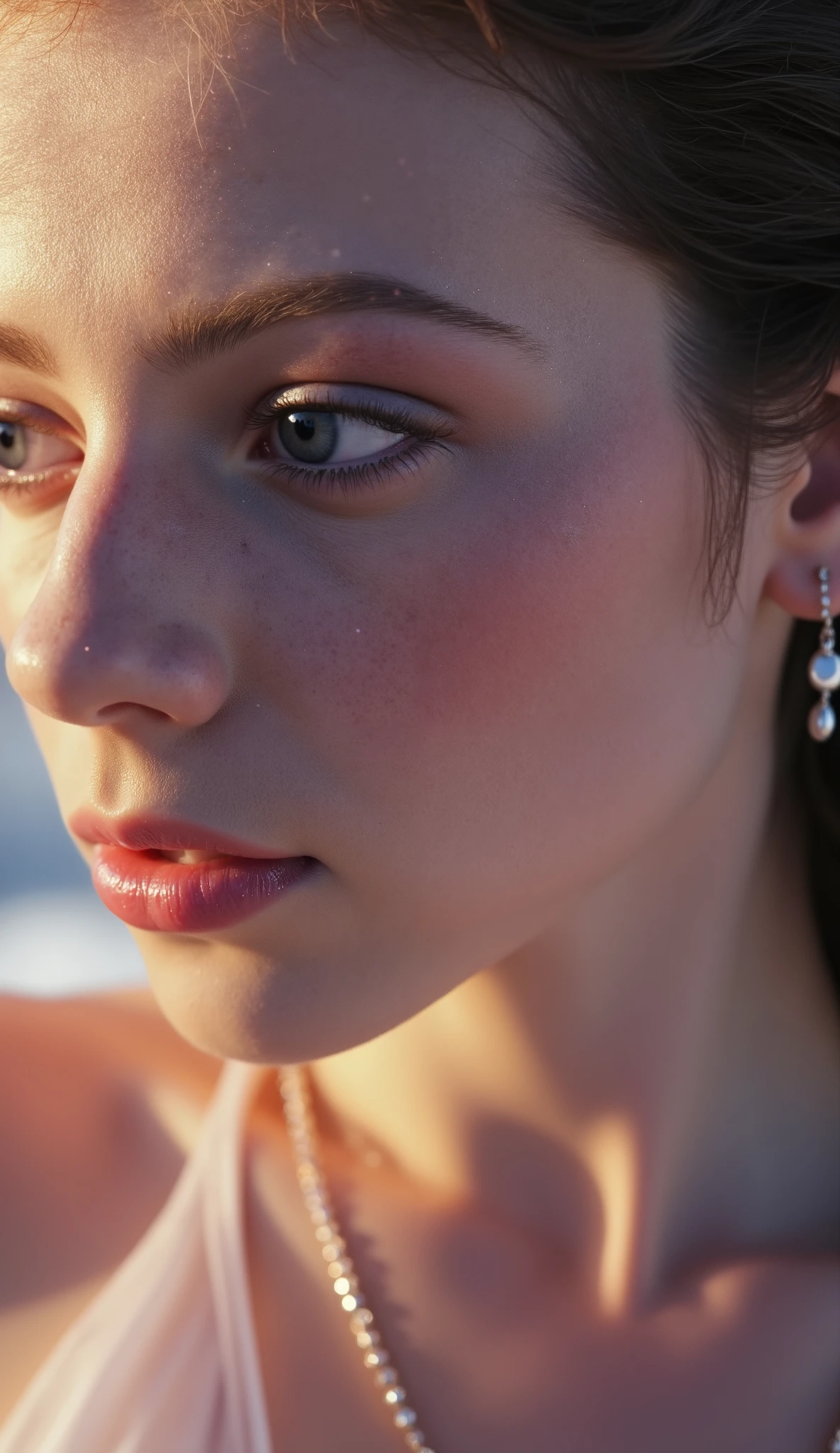masterpiece,best quality, amazing quality,detailed eyes, high resolution, detailed face, ultra-HD, HDR, absolutely eye-catching, vibrant, intricate details, perfect composition, vibrant colors, 8K, newest, absurdres, very aesthetic, depth of field, amazing quality, RTX, ultra-detailed, masterpiece, best quality, dynamic angle, ray tracing,1girl, close-up of a gentle girl caught in a dynamic pose, long flowing hair lifted by the breeze, translucent fabric, soft twilight, sparkles in the air, tranquil expression,highly detailed, anime style, anime-style, Art8st, color theory, delicate lighting, pastel color tones, fantasy-inspired background, painterly effect, ultra-detailed, high-resolution, masterpiece quality,