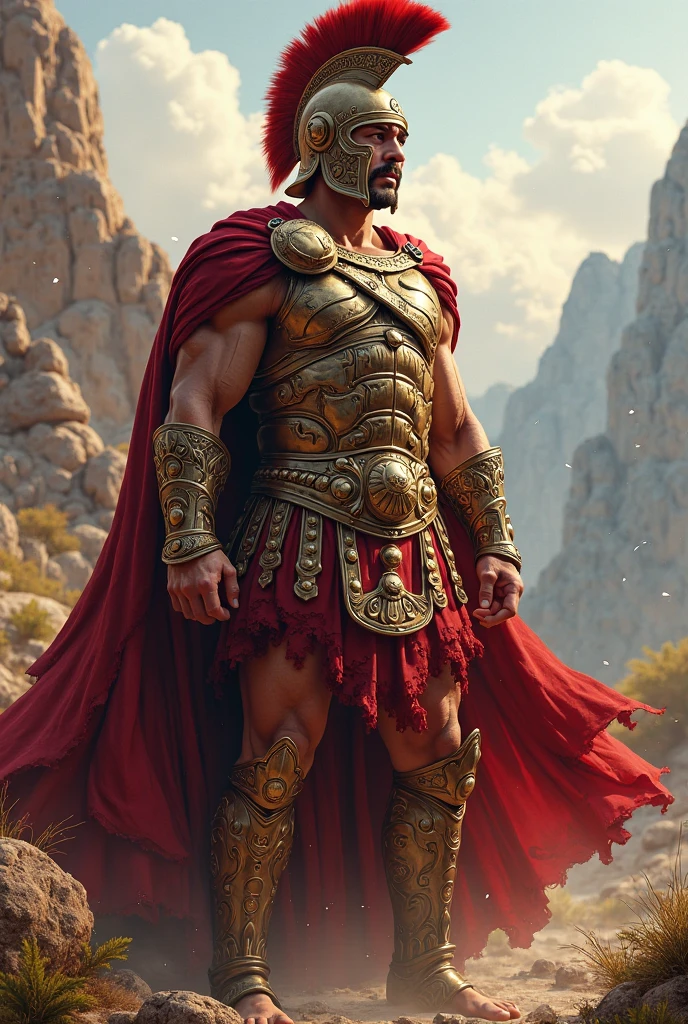 Make an ancient Greek warrior